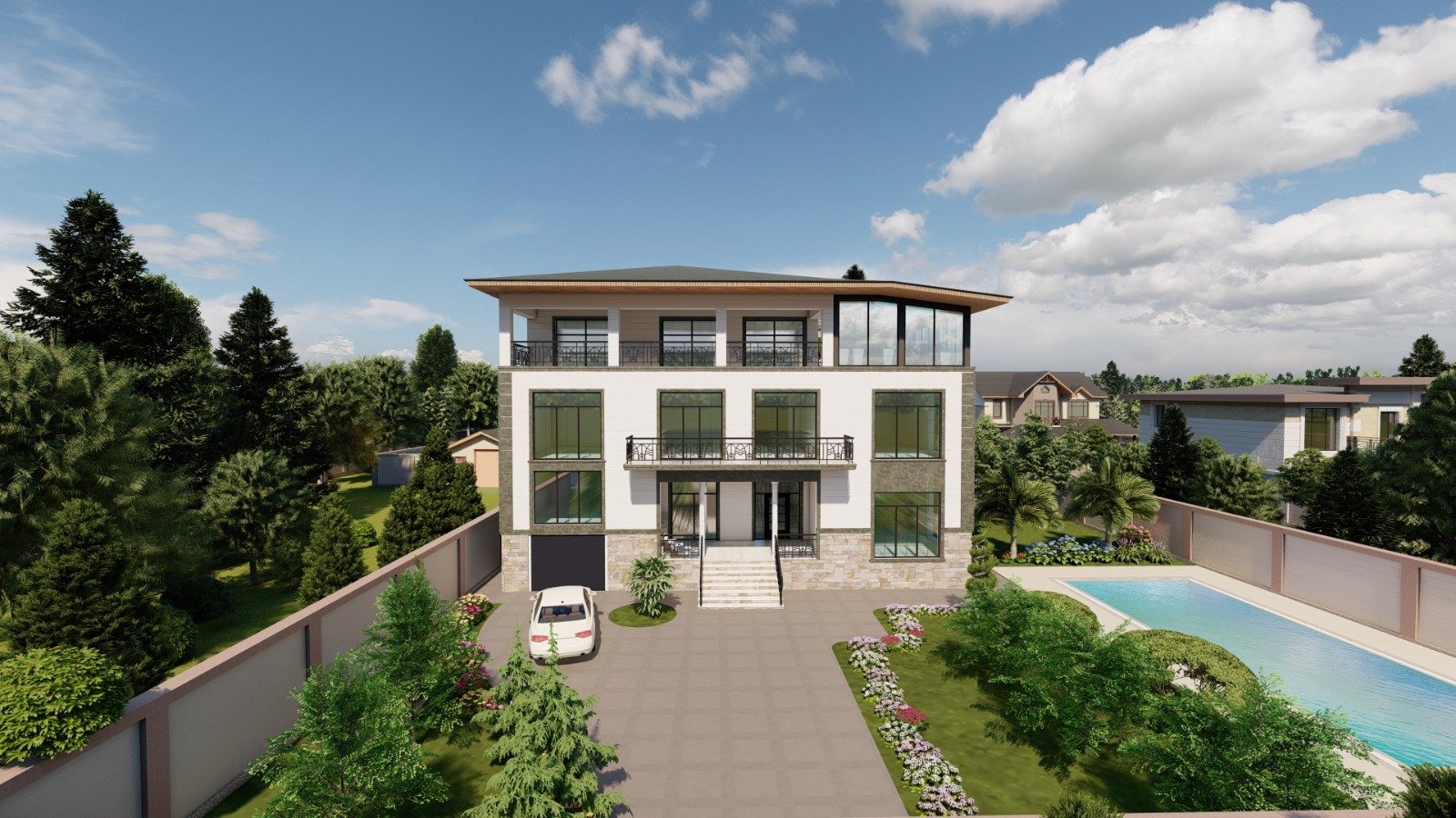 Memarlıq layihəsinin 3D renderi — 7